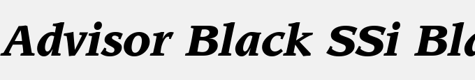 Advisor Black SSi Black Italic